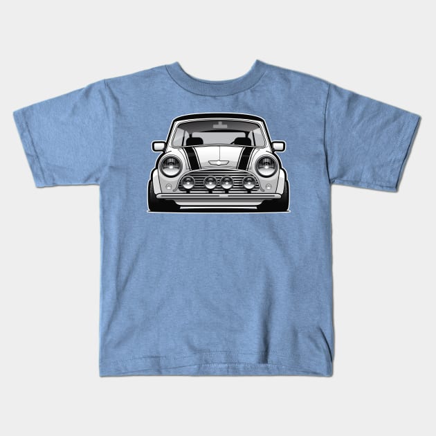 Mini Cooper MK1 BW Kids T-Shirt by RBDesigns